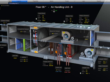 Digital view of a custom building automation solution for a client.