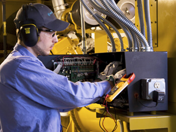 Technician providing a full analysis on a boiler system.